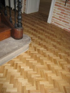 Huile Parquet Blanchon sur Parquet chêne à bâton rompu